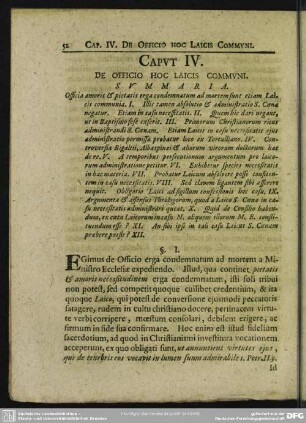 Caput IV. De Officio Hoc Laicis Communi