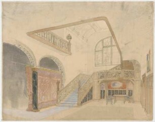 Thiersch, Friedrich von; München, Romanstr. 13; Villa von Hösslin - Innenraum (Perspektive)