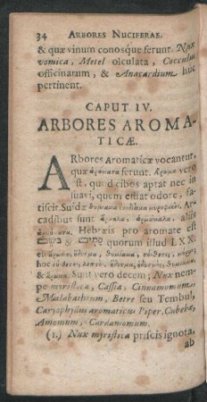 Caput IV. Arbores Aromaticae.