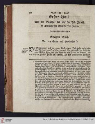 Sechtes Buch. Von den Sitten und Gebräuchen