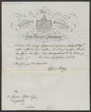 Brief an B. Schott's Söhne : 28.03.1846