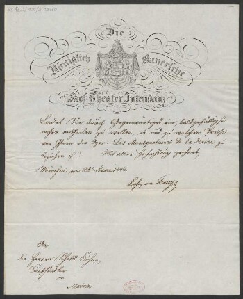 Brief an B. Schott's Söhne : 28.03.1846