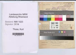 Entnazifizierung Kurt Thoss , geb. 07.08.1904 (Betriebsleiter)