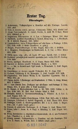 Katalog. [15.] 1883, 5. Nov.