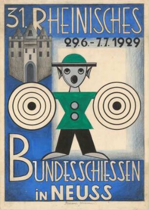 Festplakat Rheinisches Bundesschießen 1929
