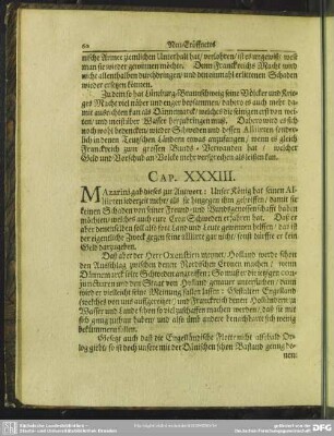 Cap. XXXIII. Mazarini gab dieses zur Antwort: ...