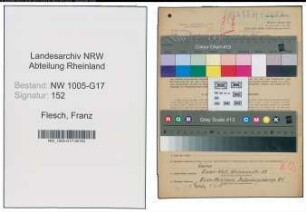 Entnazifizierung Franz Flesch , geb. 15.09.1897 (Druckereibesitzer)