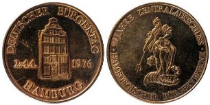 Hamburg: Medaille auf den deutschen Bürgertag 1976