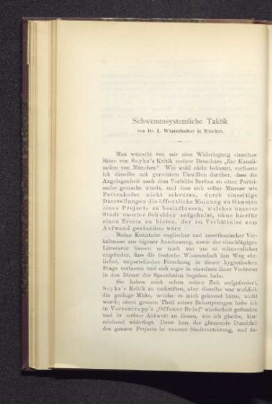 Schwemmsystemliche Taktik