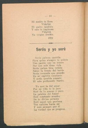 Serás y yo seré