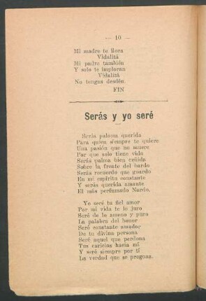 Serás y yo seré