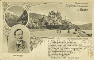 Peter Rosegger - Gruss aus dem Dichter u. Künstlerheim zur Krone