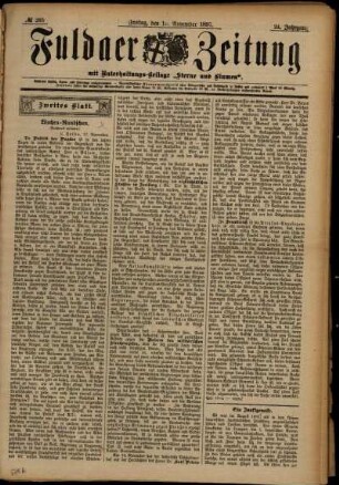 Zweite Ausgabe vom Freitag, den 19. November 1897.