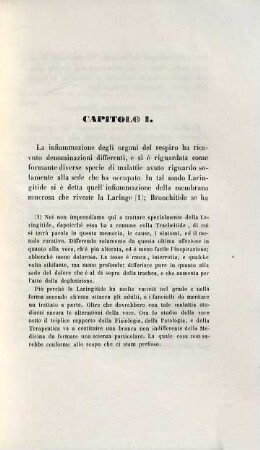 Della flogosi degli organi del respiro memoria clinica
