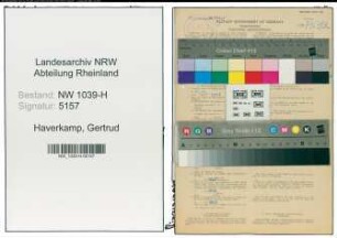 Entnazifizierung Gertrud Haverkamp , geb. 03.04.1910 (Lehrerin)