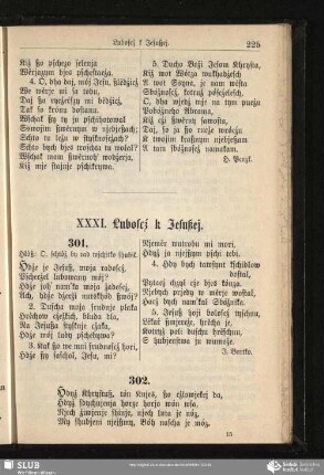 XXXI. Luboscź k Jesußej