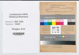 Entnazifizierung Emil Stragies, geb. 22.05.1902 ()