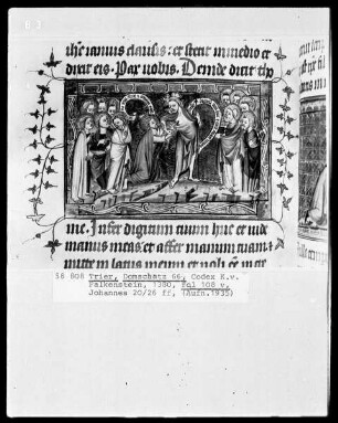 Perikopenbuch des Erzbischofs Kuno von Falkenstein: Christus spricht zu den Aposteln