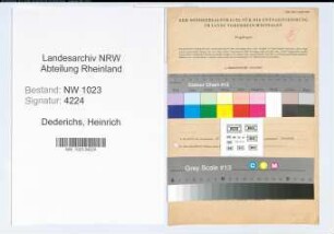 Entnazifizierung Heinrich Dederichs , geb. 05.09.1895 (Kaufmann)
