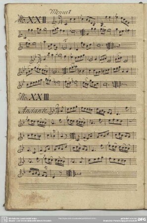 22. Anonymus, Menuette, C-Dur