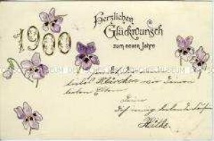 Neujahrskarte 1900