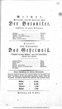 Das Geheimniß