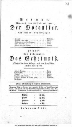Das Geheimniß