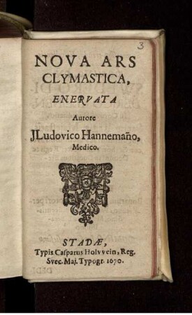 Nova Ars Clymastica, Enervata