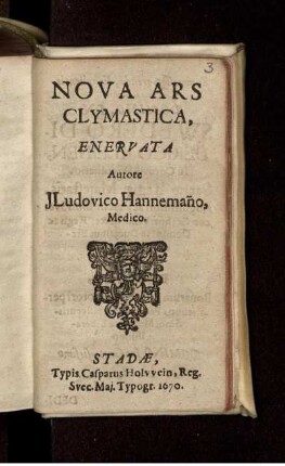 Nova Ars Clymastica, Enervata