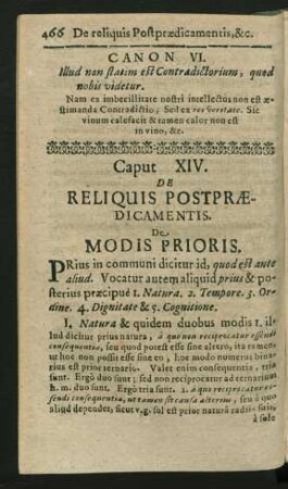 Caput XIV. De Reliquis Postpraedicamentis.