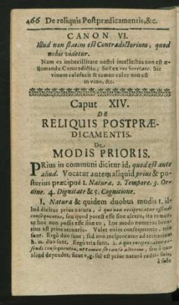 Caput XIV. De Reliquis Postpraedicamentis.