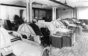 Bad Muskau-Köbeln. Papierfabrik, Inneres, Stoffaufbereitung, 1932, Repro