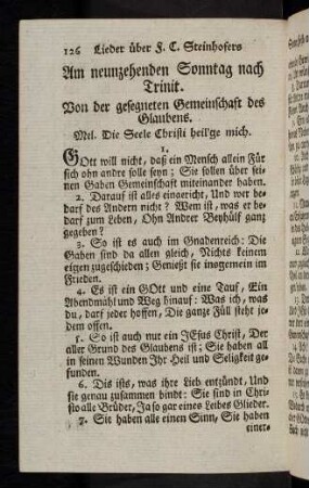 126, Am neunzehenden Sonntag nach Trinit.