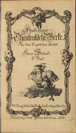 Bd. 1: Shakespear Theatralische Werke