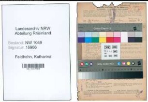 Entnazifizierung Katharina Feldhohn , geb. 21.06.1910 (Lehrerin)