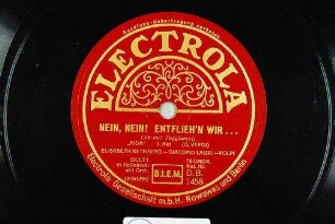 Nein, nein! Entflieh'n wir... : (Ah no! Fuggiamo!); "Aida"; 3. Akt / (G. Verdi)