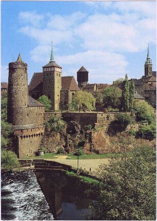 Bautzen. Alte Wasserkunst, Ansichtskarte, color