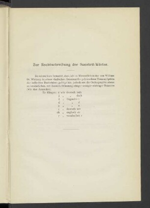Zur Rechtschreibung der Sanskrit-Wörter