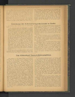 Das Küstenland Deutsch-Südwestafrikas.