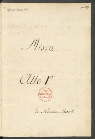 Messen. Auszüge; V (5), Coro, orch; h-Moll; BWV 232/I; BC E 1