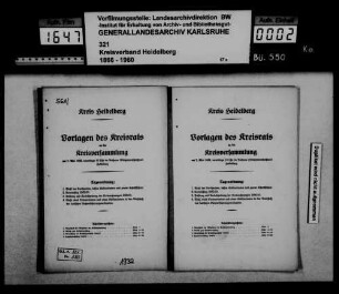 Vorlagen des Kreisrats an die Kreisversammlung 1932