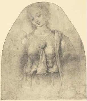 Die Jungfrau Maria, Frauengestalt, Halbfigur
