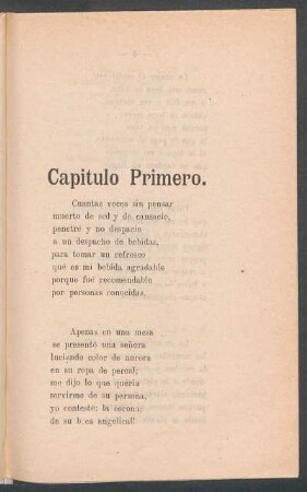 Capítulo primero
