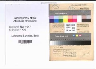 Entnazifizierung Emil Lohkamp-Schmitz , geb. 04.09.1906 (Sekretaer)
