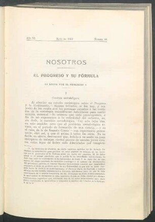 El progreso y su fórmula : La lucha por el progreso