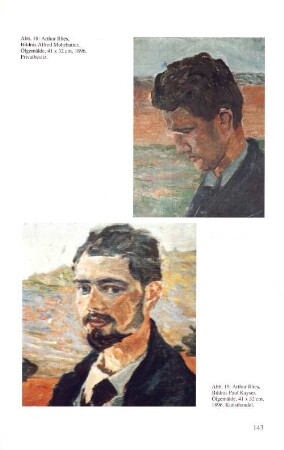 Abb. 18: Arthur Illies, Bildnis Alfred Mohrbutter, Ölgemälde, 41 x 32 cm, 1896. Privatbesitz. Abb. 19: Arthur Illies, Bildnis Paul Kayser, Ölgemälde, 41 x 32 cm, 1896. Kunsthandel.