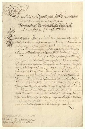 Brief von Willem van Oranje-Nassau an Klemens Wenzeslaus 