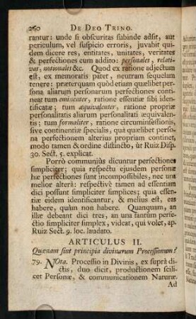 260-274, Articulus II. Quaenam sint principia divinarum Processionum?