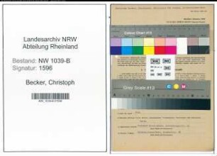 Entnazifizierung Christoph Becker , geb. 14.10.1891 (Studienrat)