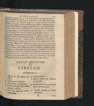 Caput Quintum. De Libello.